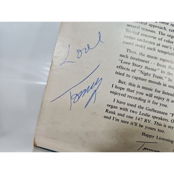 Rare Signed Tommy Stark 'Love Story' 1973 United Sound-Organ Jazz Lounge Vinyl - Picture 4 of 7